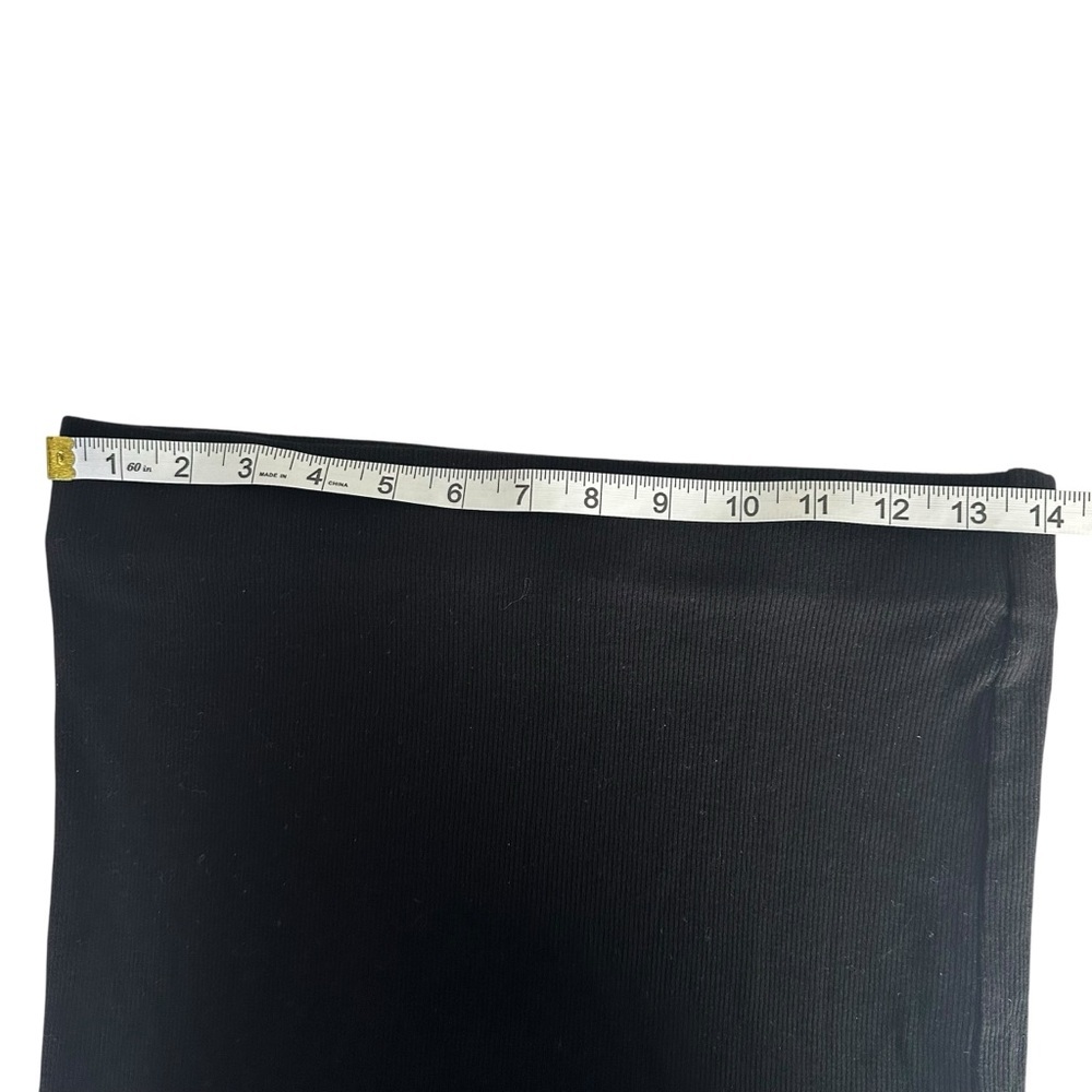 Cotton Citizen Melbourne Black Ribbed Midi Skirt w/ Slit | NWOT | Size L - Picture 8 of 9